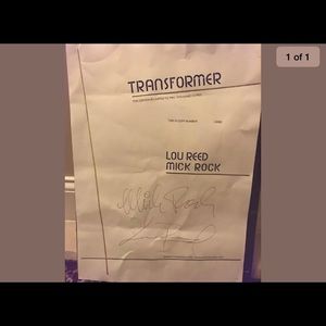 Last Lou Reed’s last worked transformer